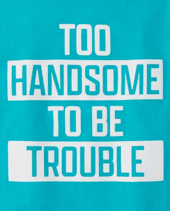 Baby And Toddler Boys Too Handsome Graphic Tee - blue