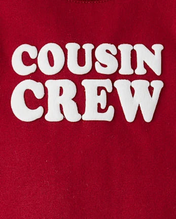Baby Cousin Crew Graphic Bodysuit - red