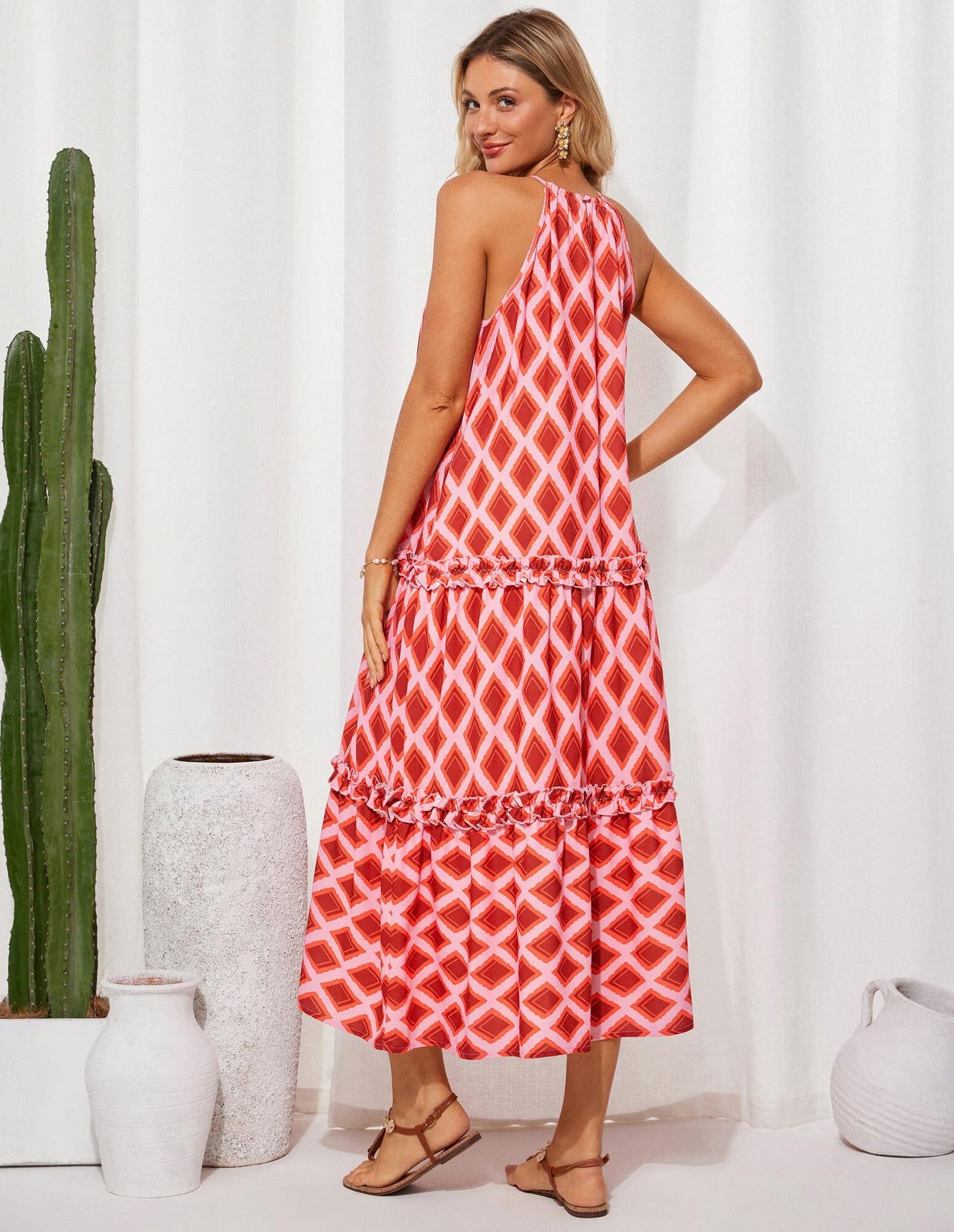 ✨Women's Elegant Hollower Out Waist A Line Spaghetti Straps Dress (Buy 2 Free Shipping)