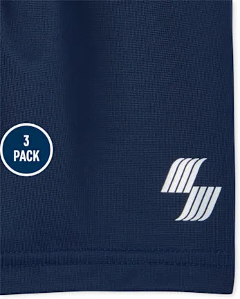 Toddler Boys Basketball Shorts 3-Pack - multi