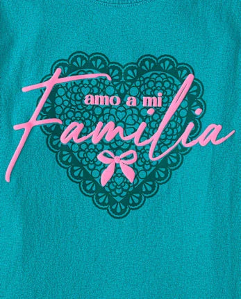 Girls Familia Graphic Tee - green