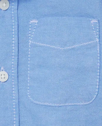 Baby And Toddler Uniform Oxford Button Down Shirt - blue