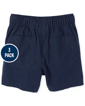 Baby And Toddler Boys Pull On Jogger Shorts 3-Pack - blue