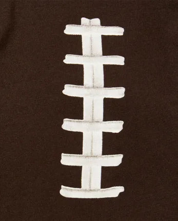 Baby Boys Football Graphic Bodysuit - brown