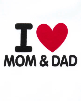 Baby Mom And Dad Graphic Bodysuit - white