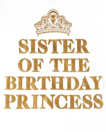 Baby And Toddler Girls Mommy And Me Foil Birthday Princess Graphic Tee - white