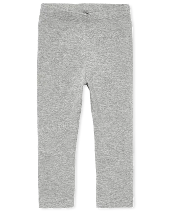 Baby And Toddler Girls Leggings - gray