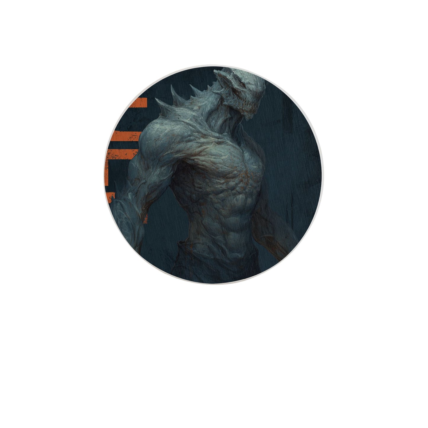 "Steel Beast" Creative Round Coaster | Powerful Monster Illustration, Highly Personalized Design