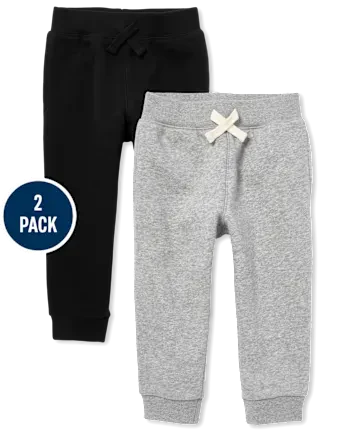 Baby And Toddler Fleece Jogger Pants 2-Pack - multi