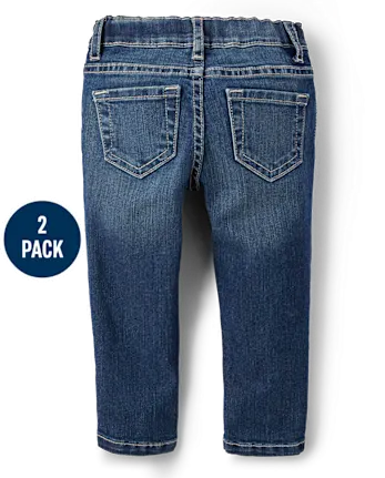Baby And Toddler Girls Skinny Jeans 2-Pack - denim