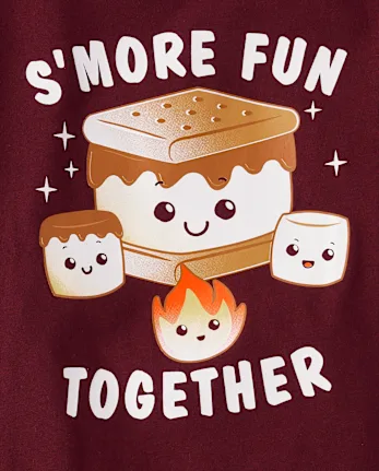 Baby And Toddler Boys S'more Fun Together Graphic Tee - burgundy
