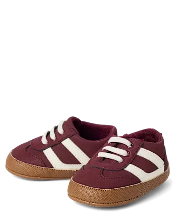 Baby Boys Low Top Sneakers - burgundy