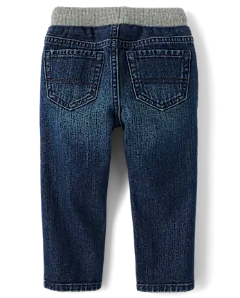 Baby And Toddler Boys Pull On Straight Jeans - blue