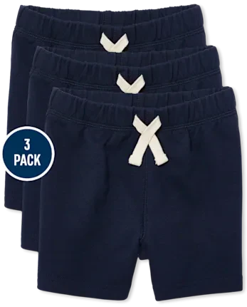 Baby And Toddler French Terry Shorts 3-Pack - blue