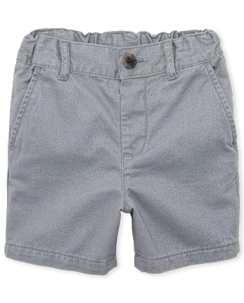 Baby and Toddler Boys Uniform Stretch Chino Shorts - gray
