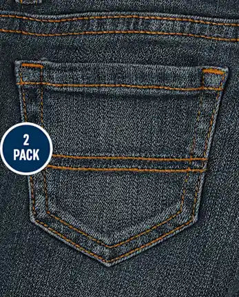 Baby And Toddler Boys Straight Jeans 2-Pack - multi