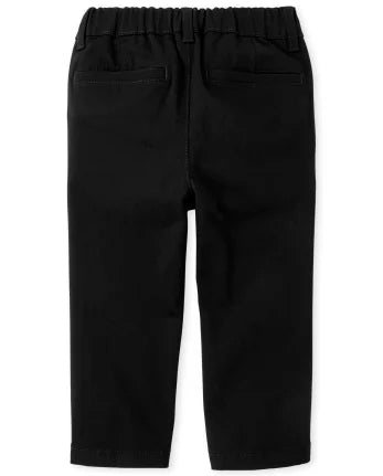 Baby And Toddler Boys Uniform Stretch Skinny Chino Pants - black