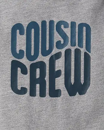 Baby Cousin Crew Graphic Bodysuit - gray