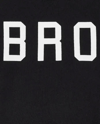 Baby Boys Matching Family Bro Graphic Bodysuit - black