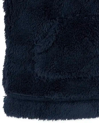 Baby And Toddler Girls Sherpa Zip-Up Hoodie - blue