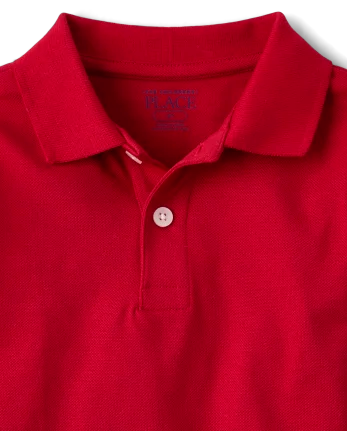Baby And Toddler Uniform Soft Pique Polo - red