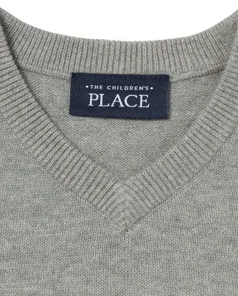 Baby And Toddler Boys V Neck Sweater Vest - gray