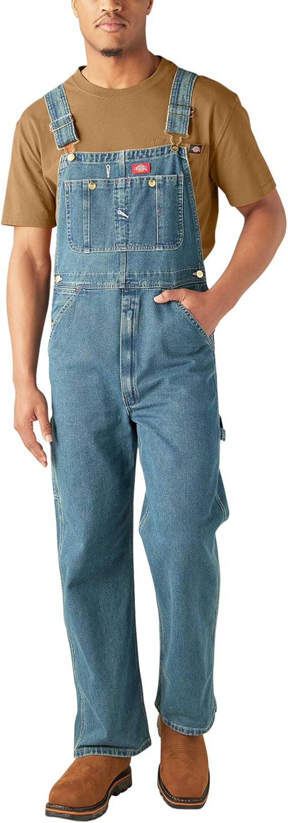 š„Last Day Promotionš„Men's Denim Bib Overalls, Workwear with Adjustable Straps and Convenient Tool Pockets