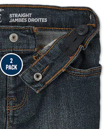 Baby And Toddler Boys Straight Jeans 2-Pack - multi