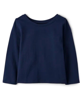 Baby and Toddler Girls Tee Shirt - blue