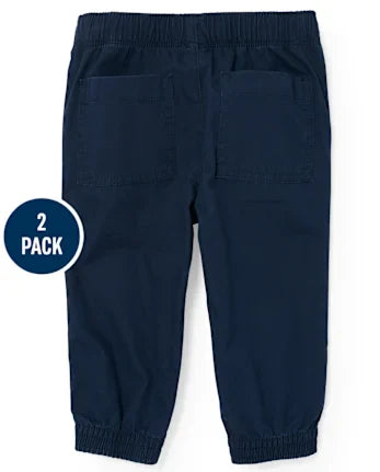 Baby And Toddler Boys Stretch Pull On Jogger Pants 2-Pack - multi