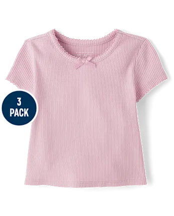 Baby And Toddler Girls Baby Tee 3-Pack - multi