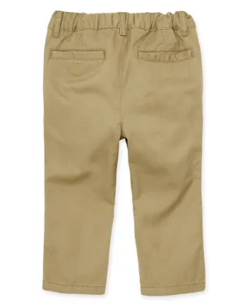 Baby And Toddler Boys Uniform Stretch Skinny Chino Pants - tan