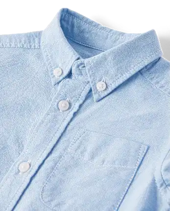 Baby And Toddler Uniform Oxford Button Down Shirt - blue