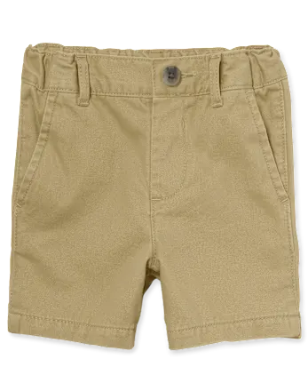 Baby and Toddler Boys Uniform Stretch Chino Shorts - tan