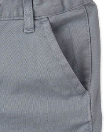 Baby And Toddler Boys Uniform Stretch Straight Chino Pants - gray