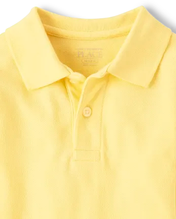 Baby And Toddler Uniform Soft Pique Polo - yellow