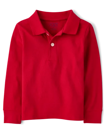 Baby And Toddler Uniform Soft Pique Polo - red