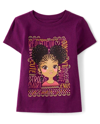 Baby And Toddler Girls Confident Girl Graphic Tee - purple