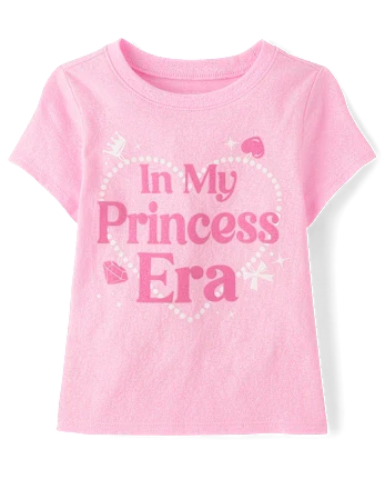Toddler Girls Princess Era Graphic Tee - pink