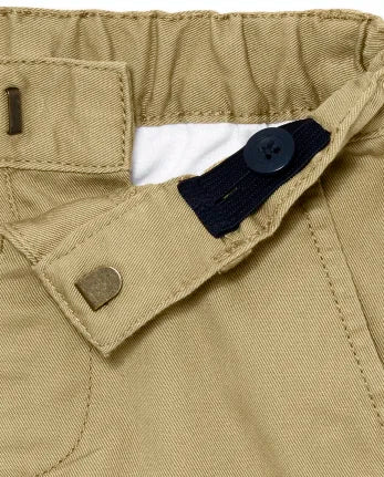 Baby And Toddler Boys Uniform Stretch Straight Chino Pants - tan
