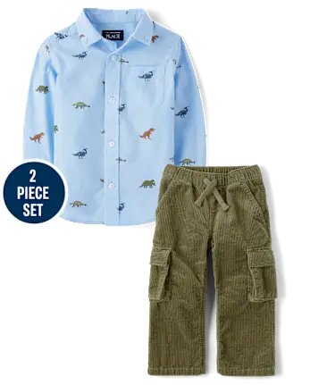 Baby And Toddler Boys Dino 2-Piece Outfit Set - multi