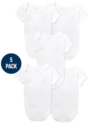 Baby Bodysuit 5-Pack - white