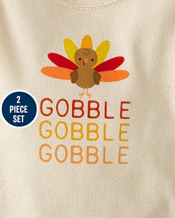 Baby Thanksgiving 2-Piece Playwear Set - brown