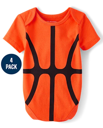 Baby Sports Graphic Bodysuit 4-Pack - multi