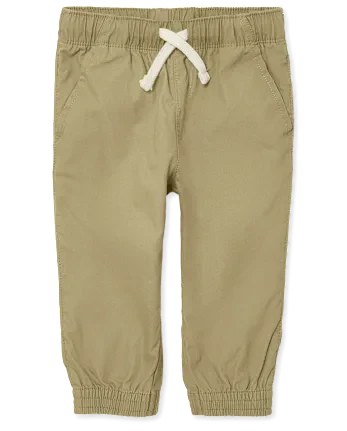 Baby And Toddler Boys Stretch Pull On Jogger Pants - tan
