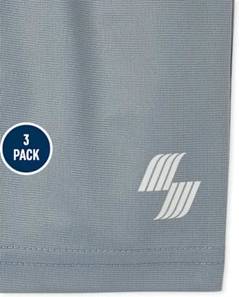 Toddler Boys Basketball Shorts 3-Pack - multi