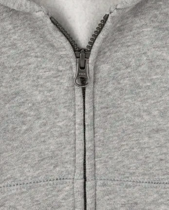 Baby and Toddler Fleece Zip Up Hoodie - gray