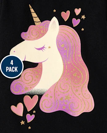 Baby And Toddler Girls Animal Graphic Tee 5-Pack - multi