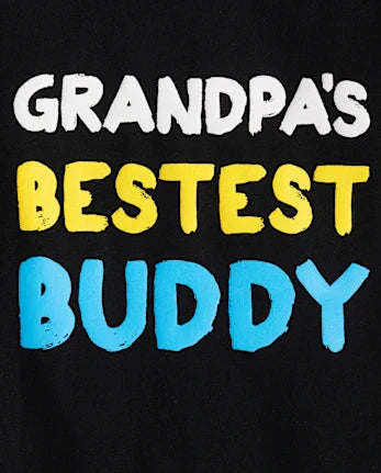 Toddler Boys Grandpa's Buddy Graphic Tee - black