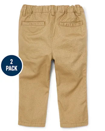 Baby And Toddler Boys Uniform Stretch Skinny Chino Pants 2-Pack - multi